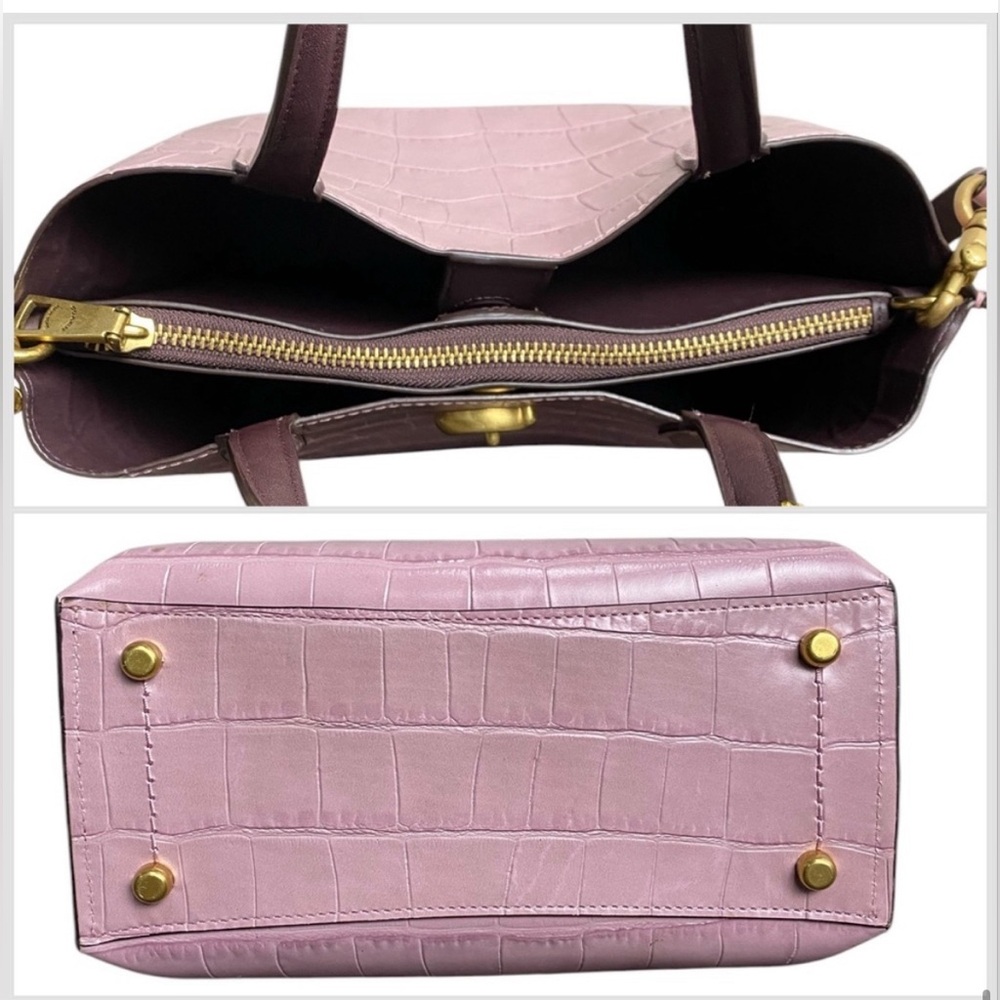 Giftable New w/out tags Coach purple croc embossed - Picture 8 of 15